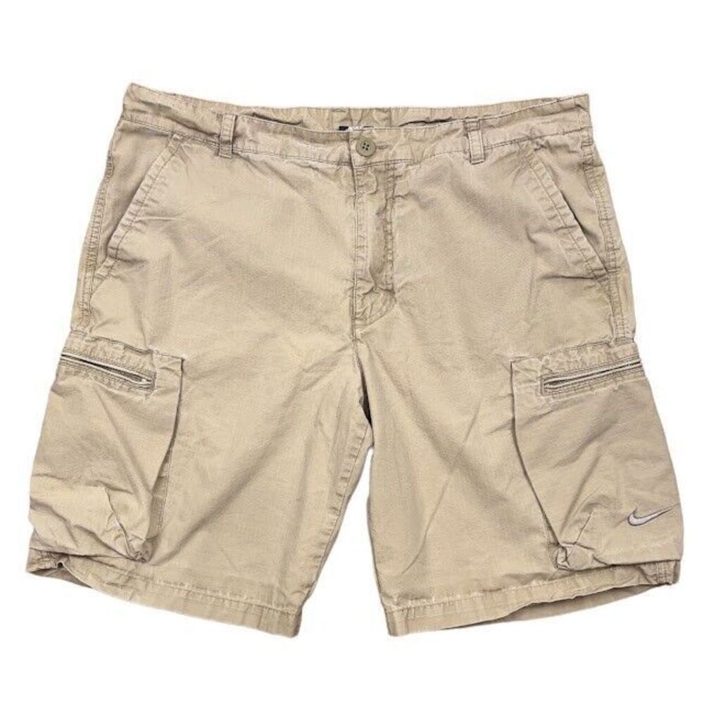 Nike Ripstop Cargo Shorts 10" Mens Size 36 Tan‎ Outdoor Streetwear Skater READ